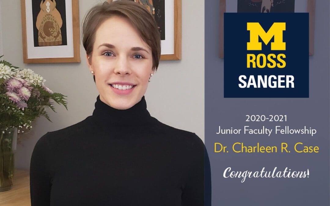 Just announced: Dr. Charleen Case is the first prof awarded our Junior Faculty Fellowship